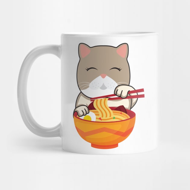 'Kawaii Anime Cat Ramen' Cool Japanese Cats by ourwackyhome